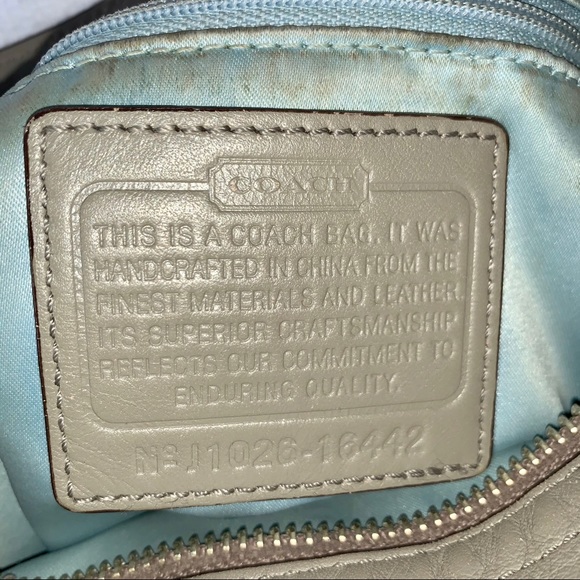 SOLD - COACH Collette Elevated Leather Hobo Bag in Grey - Picture 7 of 8